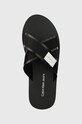 Calvin Klein Jeans klapki PREFRESATO CRISSCROS BADGE STORY czarny YM0YM00641