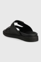 Calvin Klein bőr papucs DOUBLE STRAP SANDAL  Szár: természetes bőr Belseje: szintetikus anyag Talp: szintetikus anyag