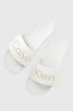 λευκό Παντόφλες Calvin Klein ADJ POOL SLIDE PU Ανδρικά