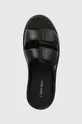 čierna Šľapky Calvin Klein DOUBLE STRAP SLIPPER