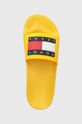 Παντόφλες Tommy Jeans POOL SLIDE ESS κίτρινο EM0EM01191