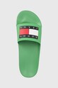 Tommy Jeans klapki POOL SLIDE ESS zielony EM0EM01191