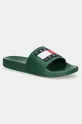 Παντόφλες Tommy Jeans POOL SLIDE ESS πράσινο EM0EM01191