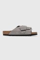 Natikače od brušene kože Birkenstock KYOTO siva 1024502