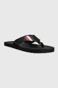 Tommy Hilfiger infradito COMFORTABLE PADDED BEACH SANDAL nero
