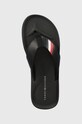 Tommy Hilfiger japonki COMFORTABLE PADDED BEACH SANDAL czarny FM0FM04473