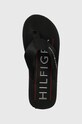 Tommy Hilfiger japonki MASSAGE FOOTBED BEACH SANDAL czarny FM0FM04474