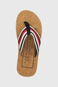 Tommy Hilfiger japonki HILFIHER CORK BEACH SANDAL granatowy FM0FM04475