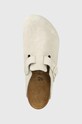 Замшеві шльопанці Birkenstock Boston білий 1024731
