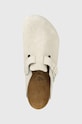 Natikače od brušene kože Birkenstock Boston bijela 1024731