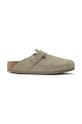 Замшевые шлепанцы Birkenstock Boston зелёный 1025788