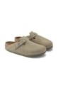 Замшевые шлепанцы Birkenstock Boston зелёный 1025788