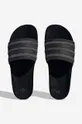 black adidas Originals leather sliders Adilette FZ6451