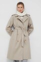 Bombažni plašč Tommy Hilfiger WW0WW36960.PPYX bež SS23