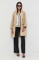 Weekend Max Mara płaszcz z domieszką kaszmiru 2354910137600 beżowy SS23