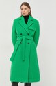 Vlněný kabát Samsoe Samsoe Milena F22400115 zelená SS23