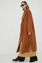 hnedá Vlnený kabát By Malene Birger Ayvian