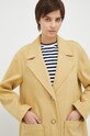 United Colors of Benetton palton de lana galben 24CZDN01S.6V1