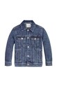 Detská rifľová bunda Calvin Klein Jeans bez kapucne tmavomodrá IU0IU00381.PPYX