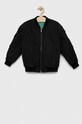 Παιδικό μπουφάν bomber Sisley 2E9GYN00M.G.SEASONAL μαύρο SS23