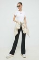 Péřová bunda Tommy Jeans DW0DW14929.PPYX béžová SS23