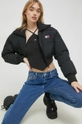 Μπουφάν Tommy Jeans μαύρο