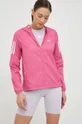 rózsaszín adidas Performance kabát futáshoz Női