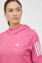 różowy adidas Performance kurtka do biegania