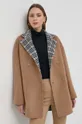 Μάλλινο παλτό διπλής όψης MAX&Co. μπεζ