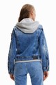 Desigual kurtka jeansowa niebieski 23SWED17