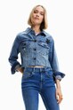 Детская джинсовая куртка Desigual без подкладки голубой 23SWED23