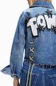 Îmbrăcăminte Desigual geacă din denim pentru copii 23SWED23 albastru