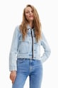 Джинсовая куртка Desigual без подкладки голубой 23SWED27