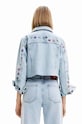 Desigual kurtka jeansowa niebieski 23SWED55
