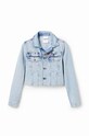 Desigual geacă din denim 23SWED55 albastru
