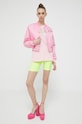 Odzież Chiara Ferragni kurtka bomber dwustronna Varsity 74CBSD02 różowy