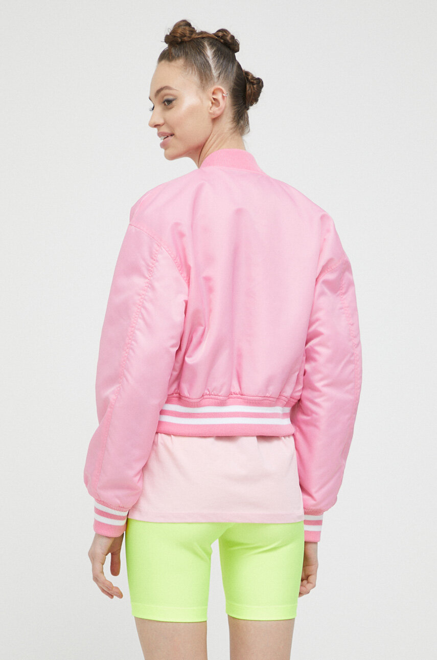 ostry różowy Chiara Ferragni kurtka bomber dwustronna Varsity