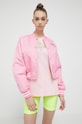 Chiara Ferragni kurtka bomber dwustronna Varsity 74CBSD02 różowy