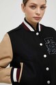 Μάλλινο μπουφάν bomber Tommy Hilfiger μαύρο WW0WW38981.PPYX
