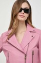 Кожаная куртка Pinko розовый 100267.Y6WL
