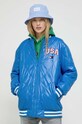 Tommy Jeans kurtka bomber niebieski DW0DW15335.PPYX