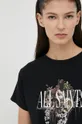 czarny AllSaints t-shirt bawełniany SILVA GRACE TEE