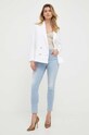 Armani Exchange marynarka lniana 3RYG36.YN4KZ biały SS23