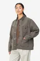 gray Carhartt WIP cotton denim jacket Michigan Coat Women’s