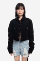 Rick Owens giacca Cropped Outershirt transitorio nero DS02B4706.VS.BLACK