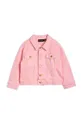 рожевий Бавовняна джинсова куртка Mini Rodini Для дівчаток