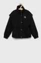 črna Otroška jakna Calvin Klein Jeans Dekliški