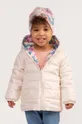 бежевий Дитяча двостороння куртка Coccodrillo Для дівчаток