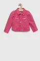 рожевий Дитяча джинсова куртка GAP Для дівчаток
