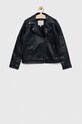 Παιδικά δερμάτινα μπουφάν Pepe Jeans απομίμηση λείου δέρματος σκούρο μπλε PG401065
